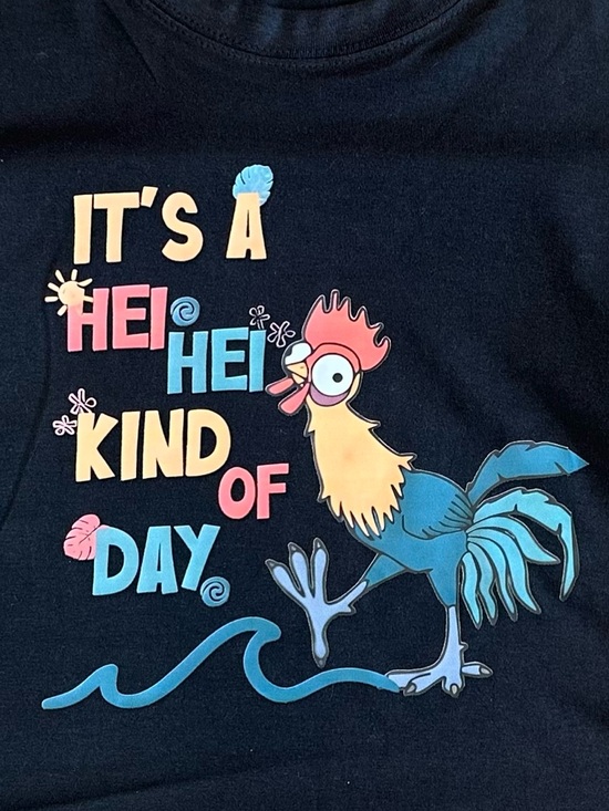 Tops - Women’s Black 'It's a Hei Hei Kind of Day' Short Sleeve Crewneck T-Shirt 2XL